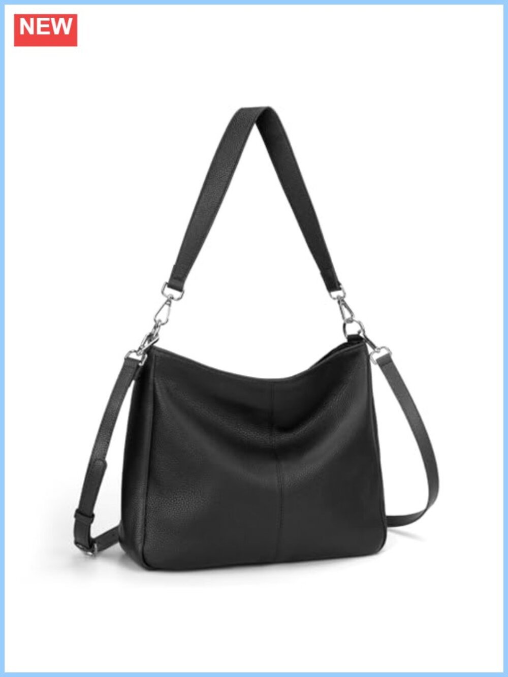 Soft Genuine Leather Hobo Bag Crossbody Shoulder Purse for Women